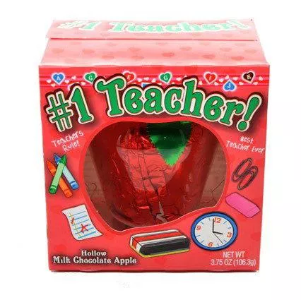 #1 Teacher's Hollow Milk Chocolate Apple - 3 / Box