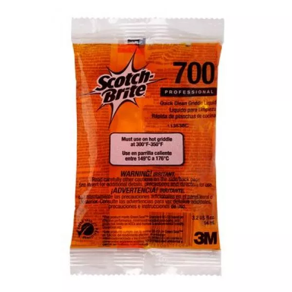 3m Food Services Trade Dept. Scotch Brite Quick Clean Griddle Liquid Packet 3.2 Ounce, 1 Count, 40 Per Case