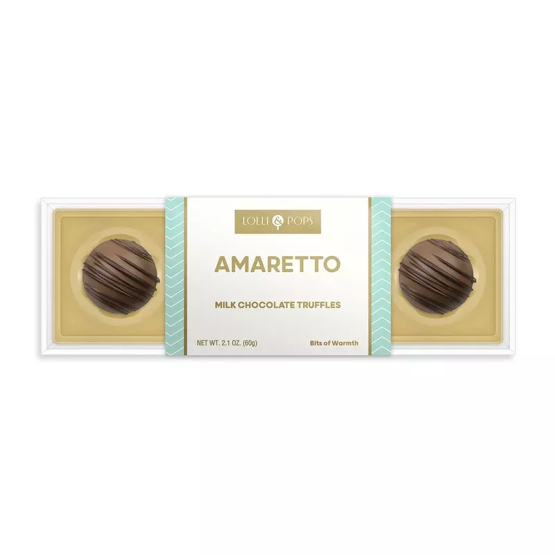 4 pc amaretto milk chocolate truffles