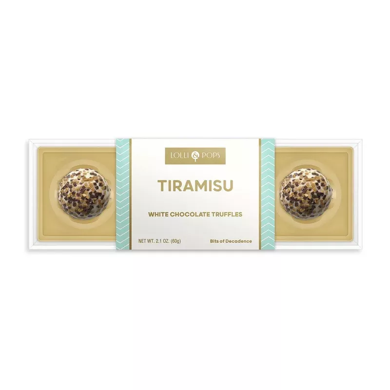 4 pc tiramisu white chocolate truffles
