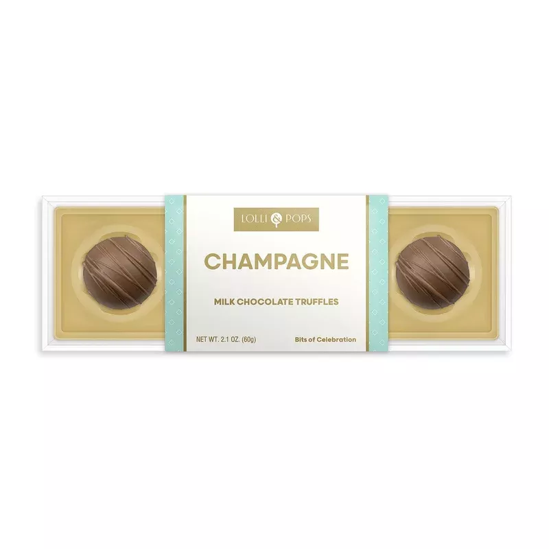 4pc milk chocolate champagne truffles