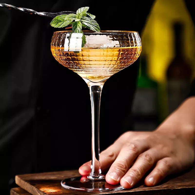 4PCS 190ML Cocktail Glass Martini Glass Crystal Set of 4
