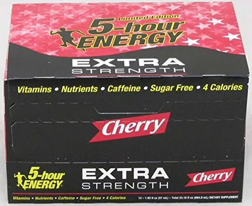 5 Hour Energy Energy Shot Extra Cherry (Pack of 12)