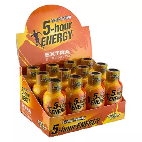 5 Hour Energy Extra Peach Mango Hour (Pack of 12)