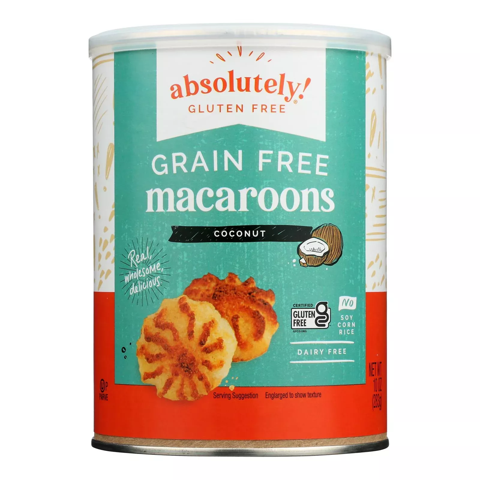 Absolutely Gluten Free Macaroons - Coconut - Classic - Case of 6 - 10 Ounce