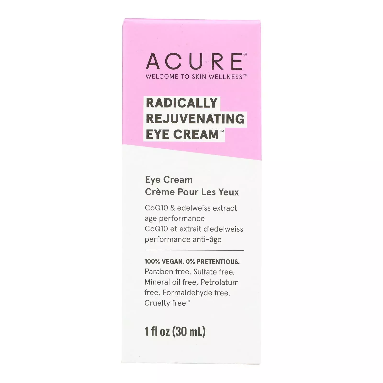Acure - Eye Cream - Chlorella and Edelweiss Stem Cell - 1 FL Ounce.