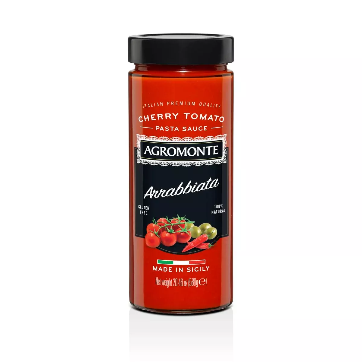 Agromonte Arrabbiata Pasta Sauce of Cherry Tomato and Hot Pepper, 20.46 oz| 580g