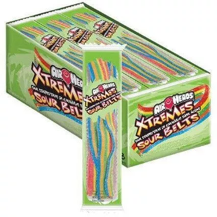 Air Heads Rainbow Berry Xtremes Sour Belts - 18 / Box