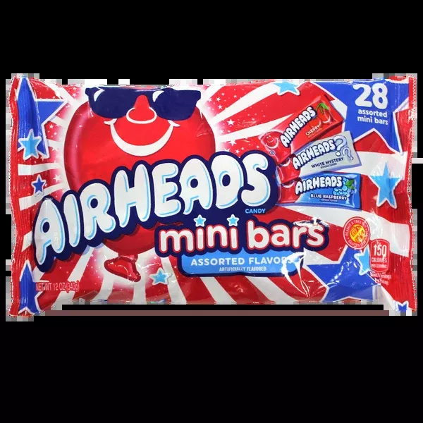 Airheads Mini Bars Assorted Red White Blue 12 oz. Bag