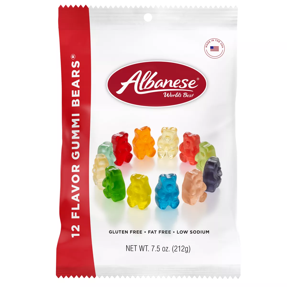 Albanese 12 Flavor Gummi Bears 7.5oz Bag