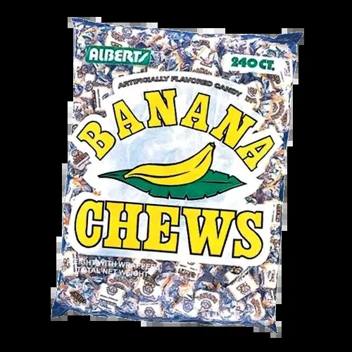 Albert's Banana Chews Candy - 240 Piece Bag