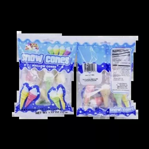 Albert's Snow Cones Mallow Cones Marshmallow Candy - 1.42 oz. Bag