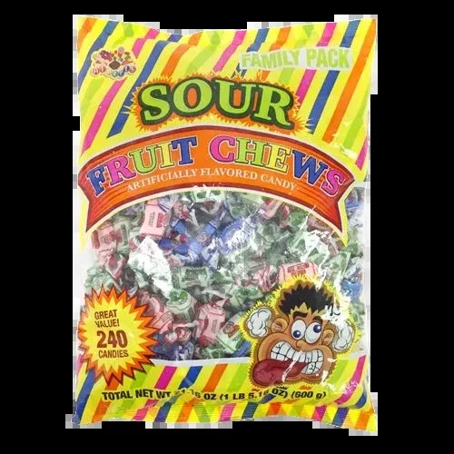 Albert's Sour Fruit Chews - Bag of 240