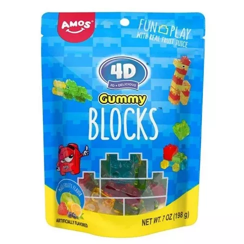 Amos Gummy Blocks Peg Bag 7 oz
