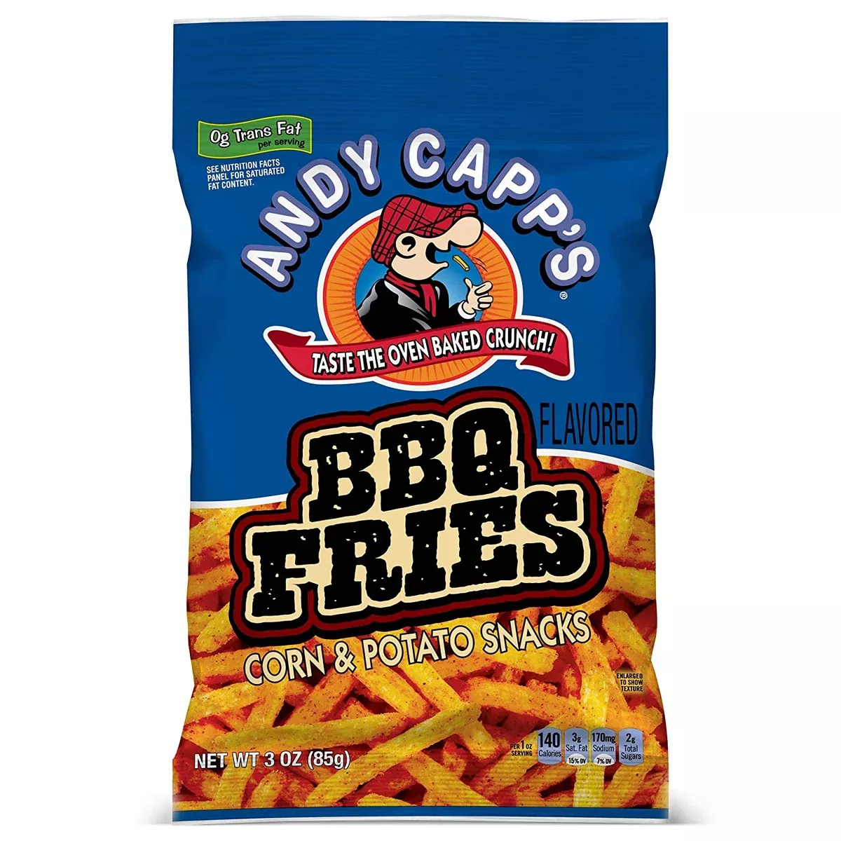 Andy Capp's Capp Bbq Fries 3 oz 12 Per Box