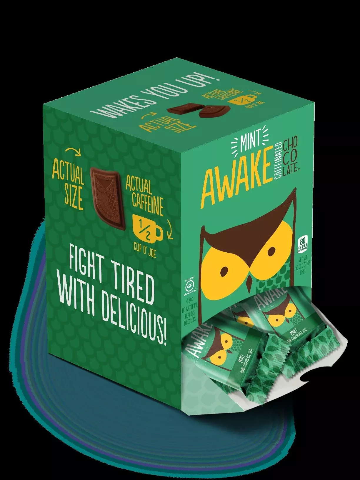 Awake Chocolate Awake Bites Changemaker Dark Chocmint Master 0.48 Ounce Size - 300 Per Case