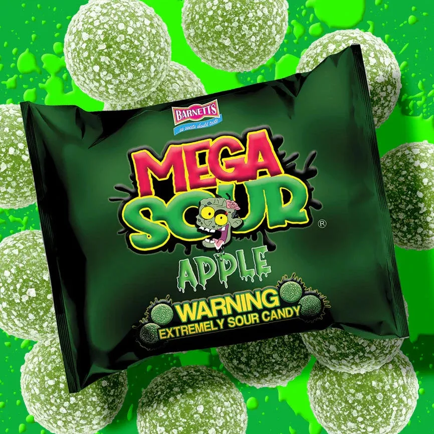 Barnett's Mega Sour Apple - The World’s Sourest Candy!