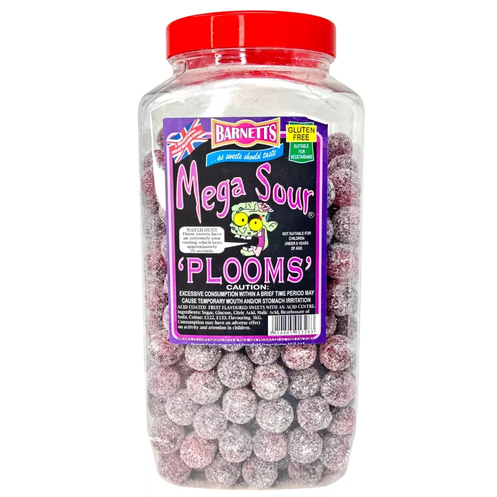 Barnetts Mega Sour Plooms - 3kg