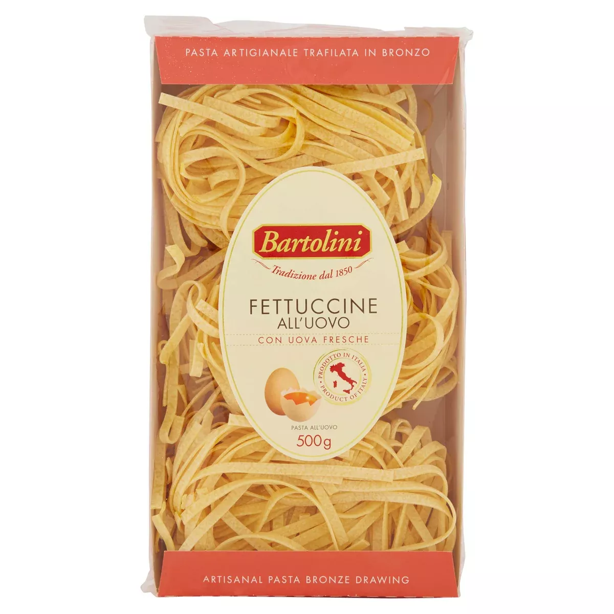 Bartolini Fettuccine Egg Pasta, 17.6 oz | 500g