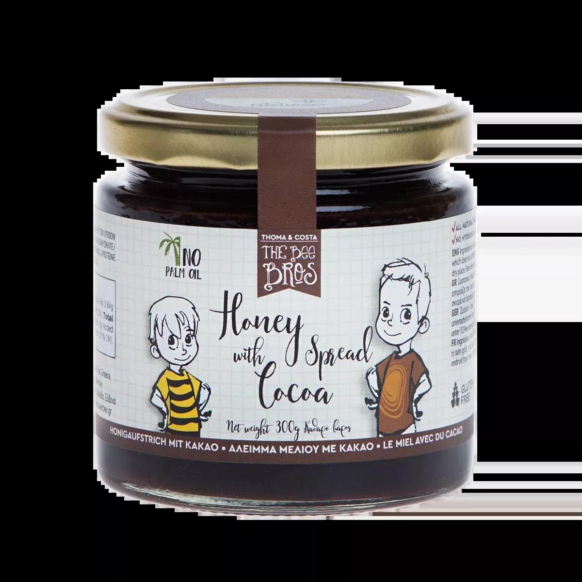 The Bee Bros Honey Spread With Cocoa, 10.58 oz | 300g