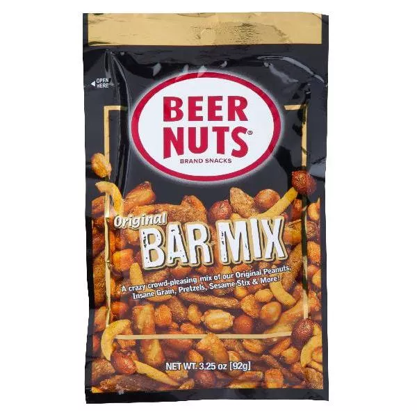 Beer Nuts Brand Snacks Bar Mix Vp Bag 3.25 Ounce Size - 48 Per Case