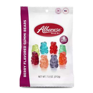 Berry Flavored Gummi Bears - 7.5 oz Bag