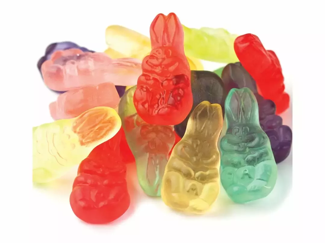 Beulah’s Candyland Easter Candy Gummi Bunnies Assorted Fruit Flavors Bulk Gummy Candy 1 Pound