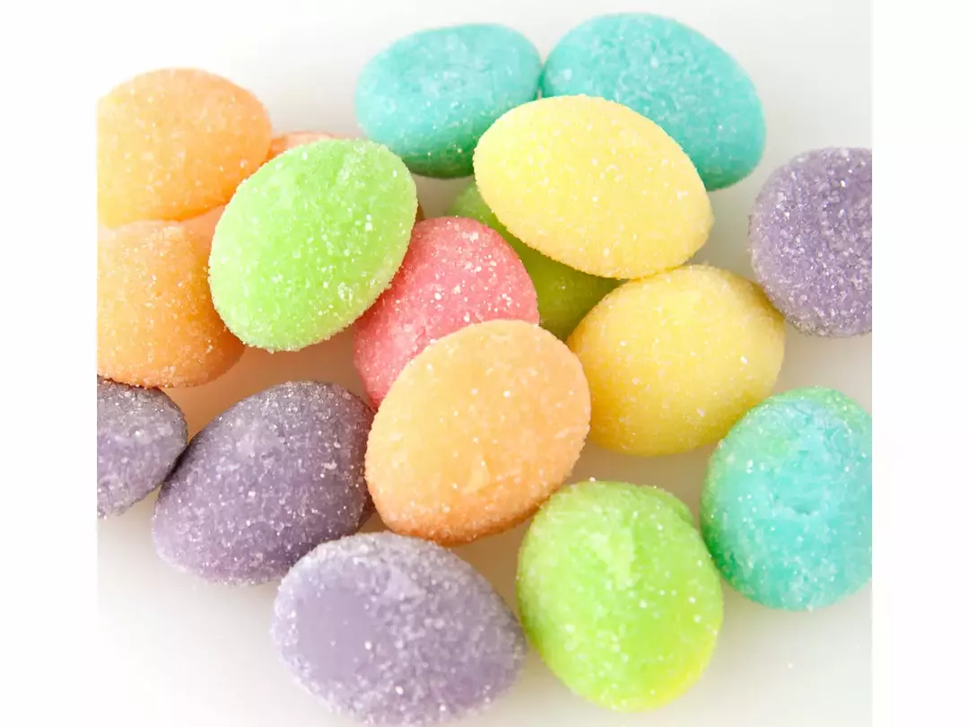 Beulah’s Candyland Gummi Sanded Easter Eggs Fruit Flavors Bulk Gummy Easter Candy 4.5 Pounds