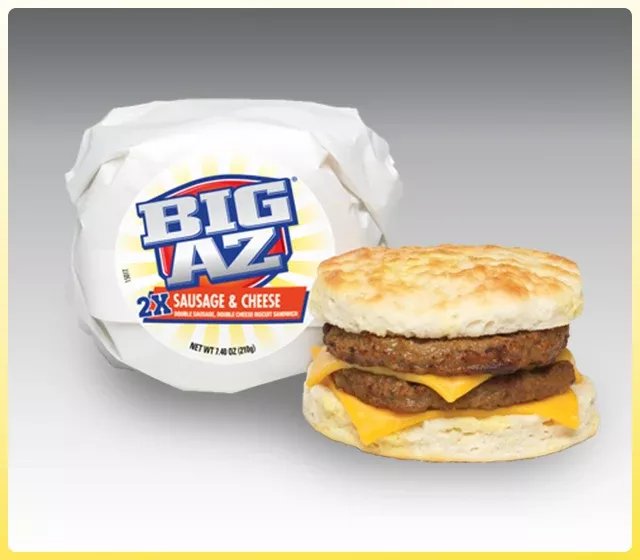 Big AZ 2X Sausage and Cheese Biscuit Sandwich
