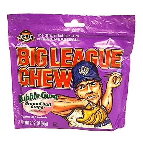 Big League Chew Gum Grape (Pack of 12)