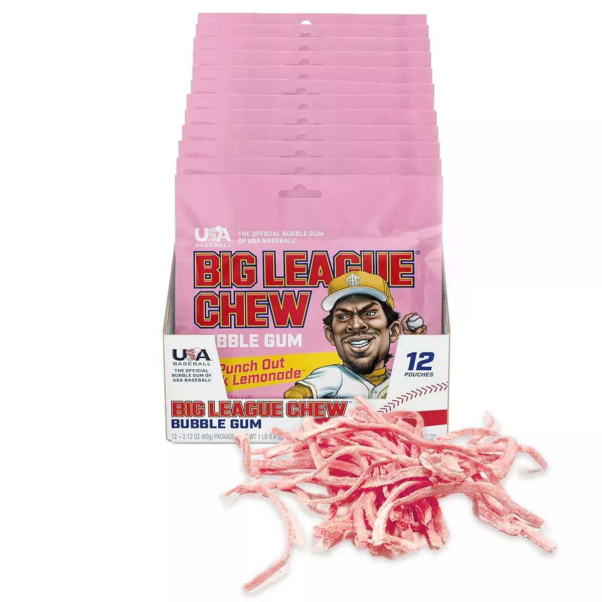 Big League Chew Pink Lemonade (Pack of 12)