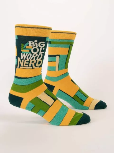 Blue Q - Big Ol' Word Nerd - Men's Socks