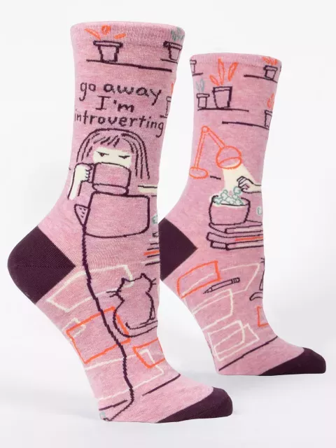 Blue Q "Go Away I'm Introverting" Women's Socks