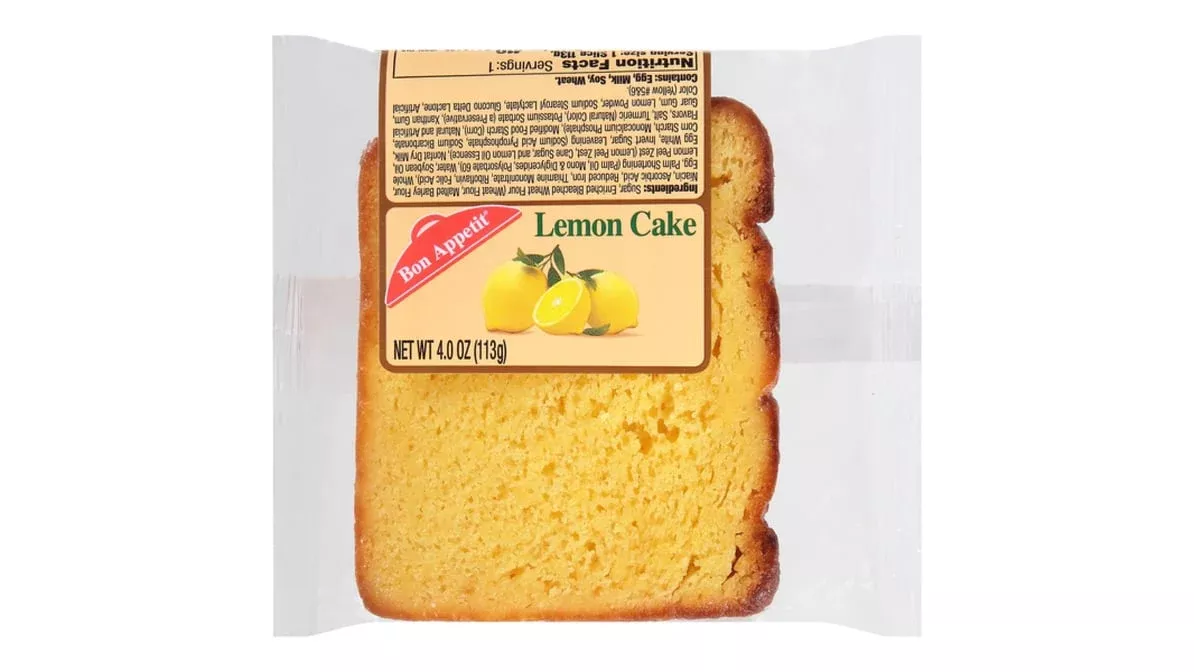 Bon Appetit Cake Lemon 4oz 8 Per Box