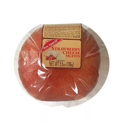 Bon Appetit Muffin Strawberry Cheese 5oz 8 Per Box