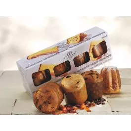 Borsari - Set of 4 Mini Panettone. (3x 100 gr - 1x80 gr)