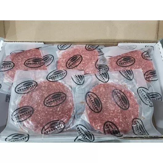 Broadleaf Frozen Bison Patties 1 Pound Each - 10 Per Case