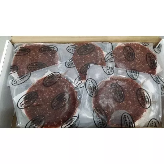Broadleaf Frozen Elk Patties Round 4 Ounce Size - 40 Per Case