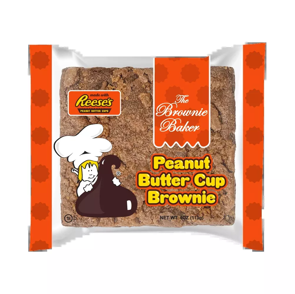 The Brownie Baker Brownie Reeses Peanut Butter Cup 4 oz (Pack of 12)
