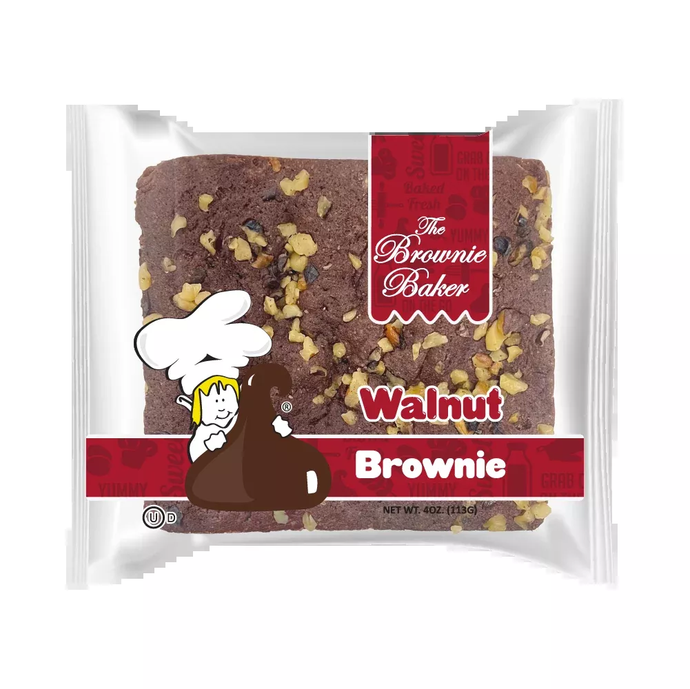 The Brownie Baker Brownie Walnut 4 oz (Pack of 12)