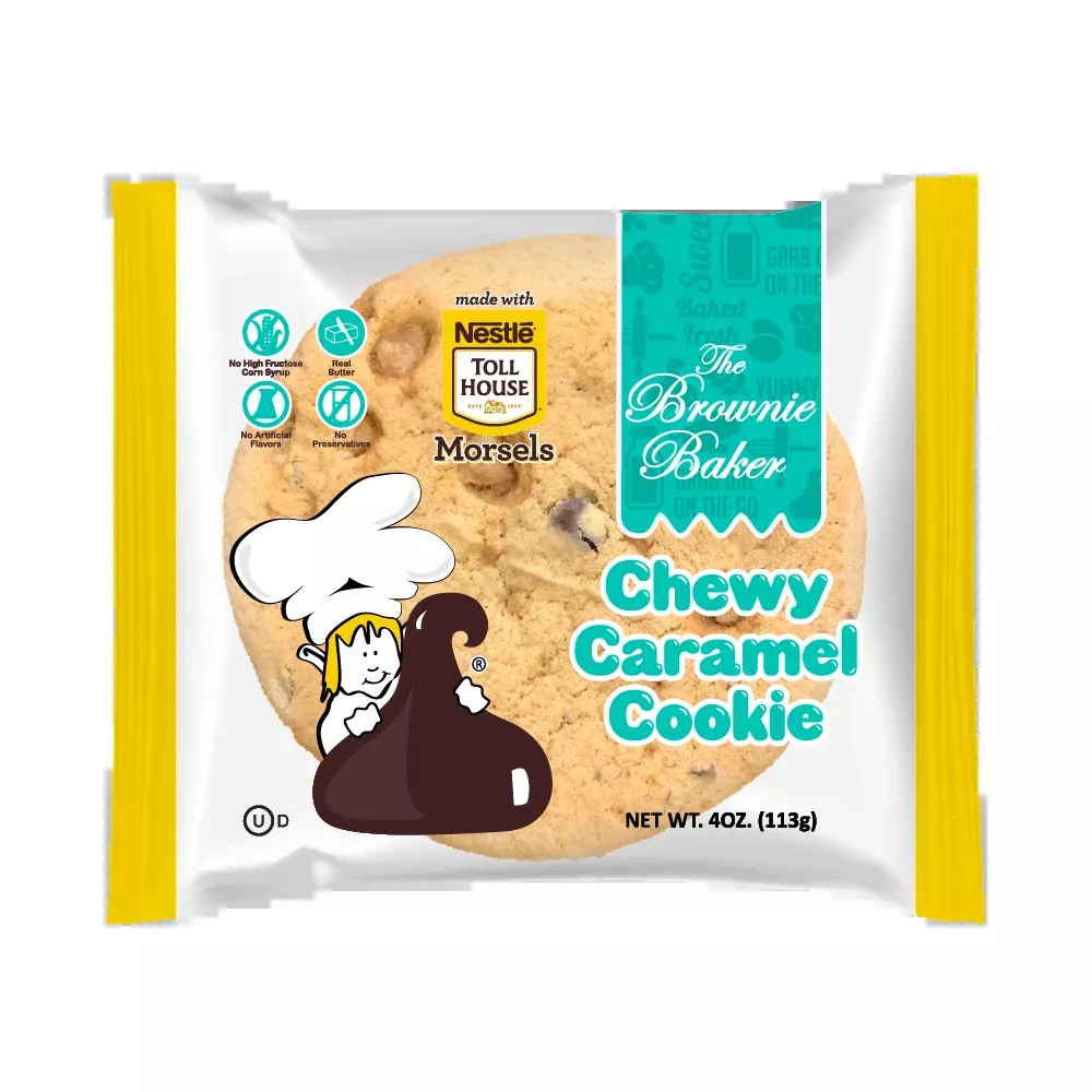The Brownie Baker Chewy Caramel Cookie 4 oz (Pack of 12)