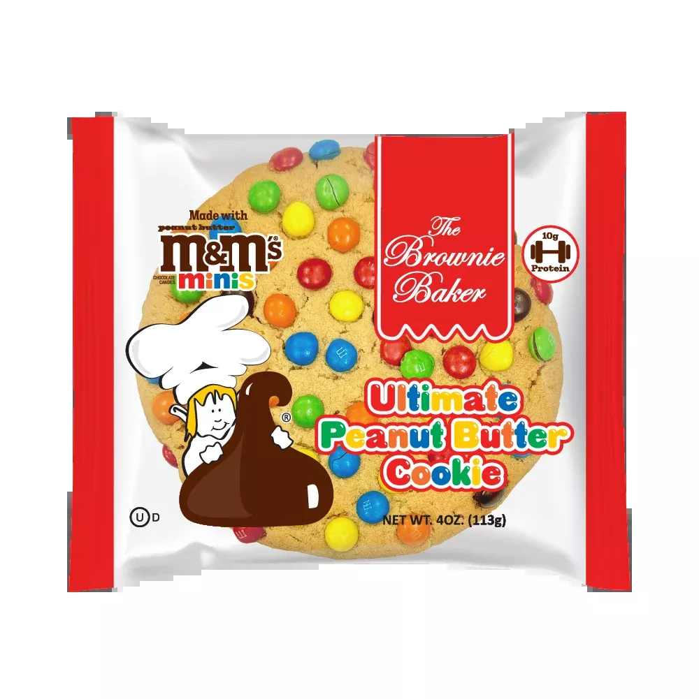 The Brownie Baker Cookie Peanut Butter with M&M's 4 oz (Pack of 12)