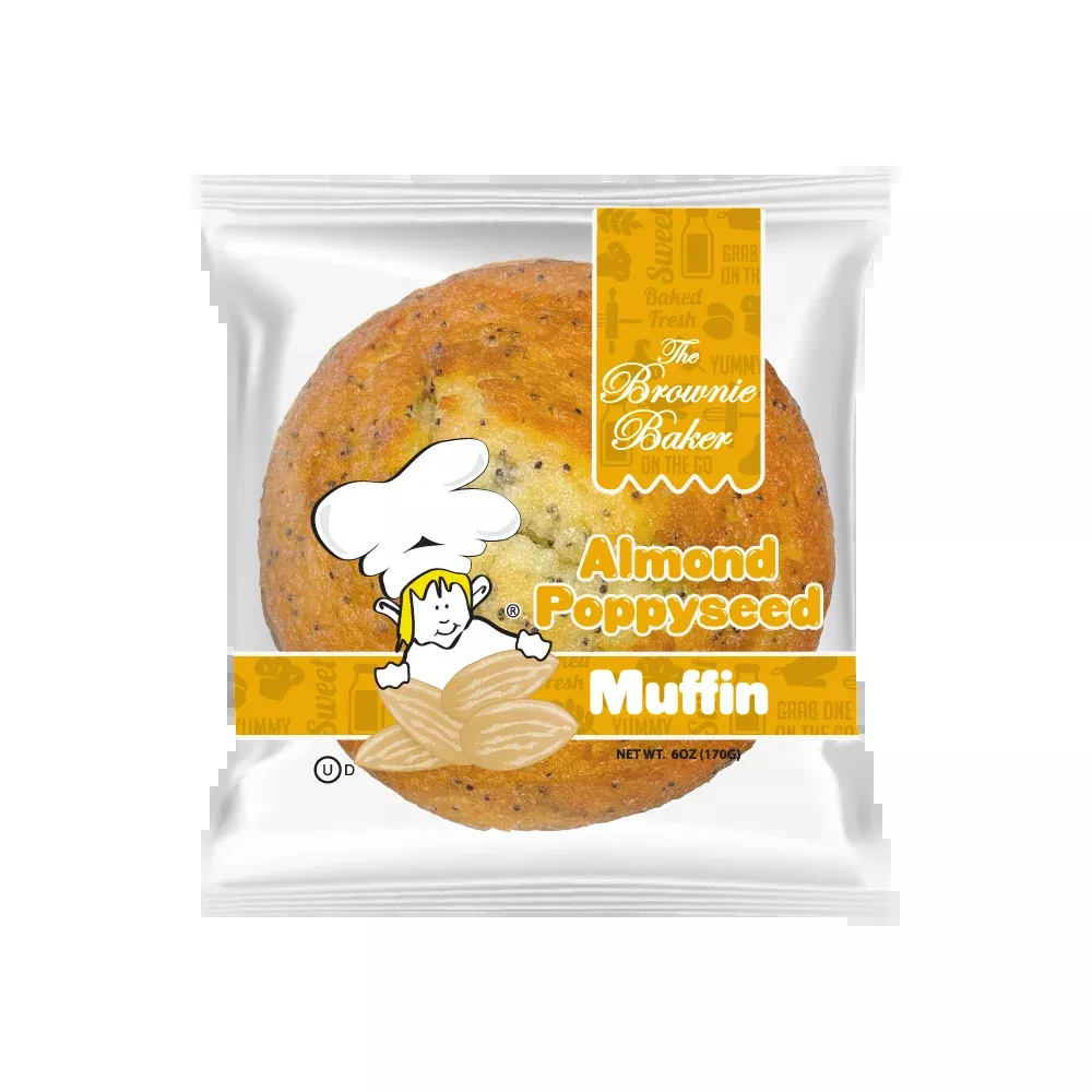 The Brownie Baker Muffin Almond Poppyseed 6 oz (Pack of 6)