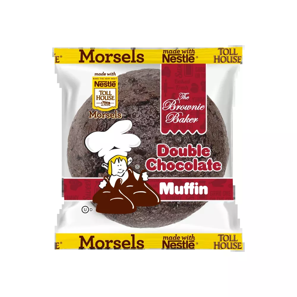 The Brownie Baker Muffin Double Chocolate 6 oz (Pack of 6)