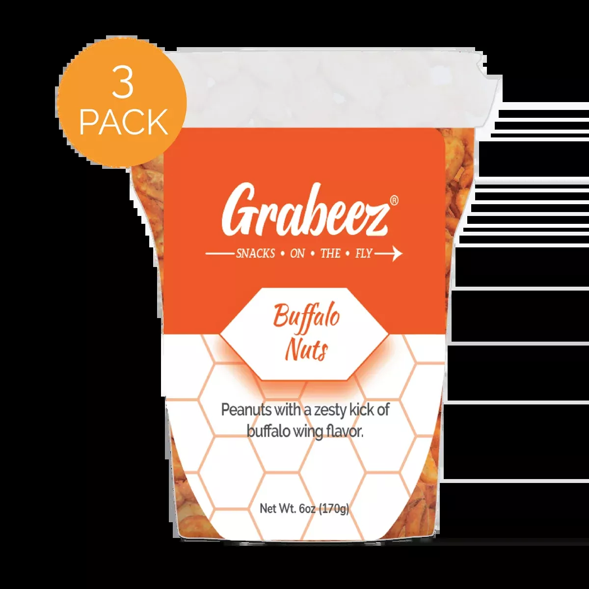 Buffalo Nuts – 3 pack, 6oz each Grabeez cups