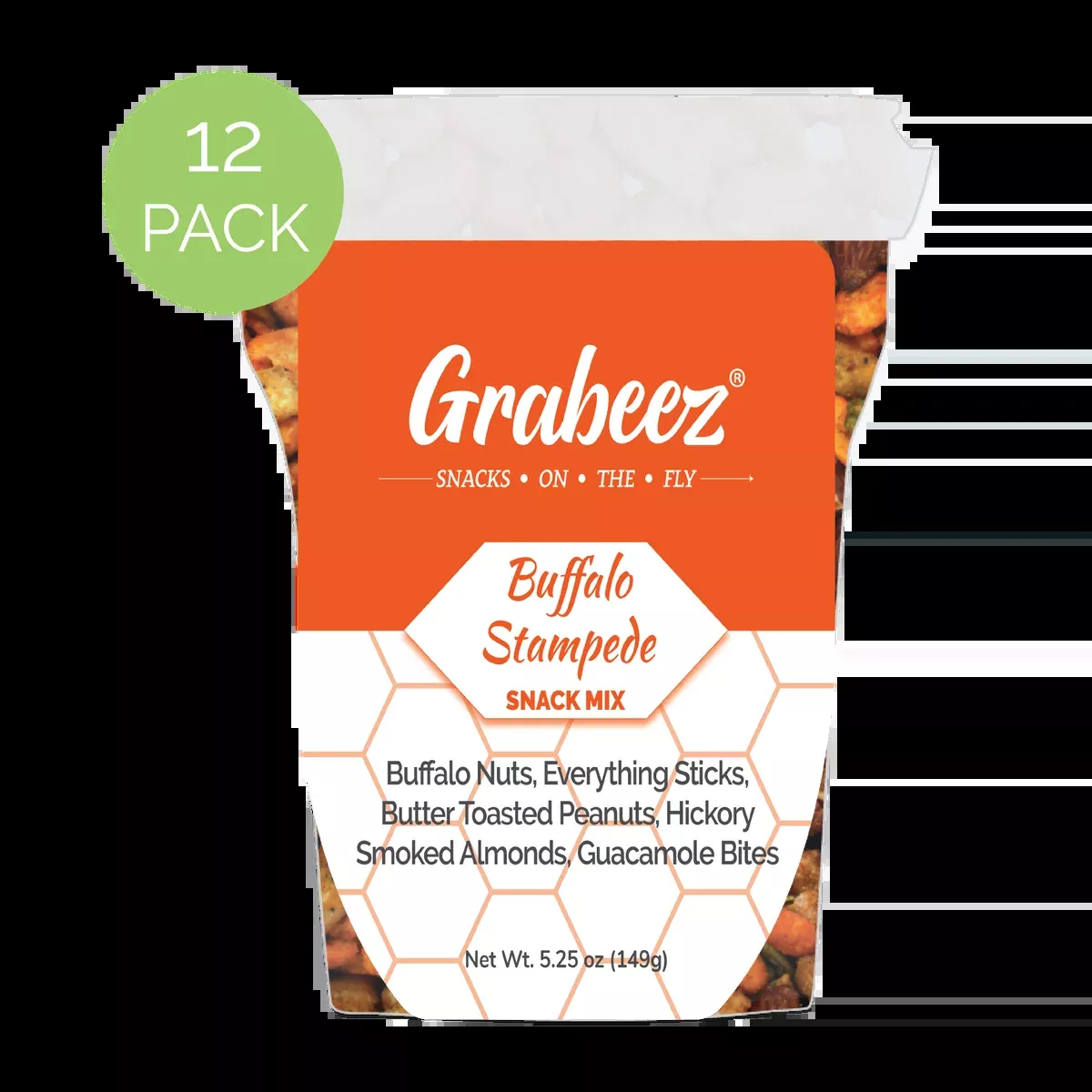 Buffalo Stampede – 12 pack, 5.25oz each Grabeez Snack Cups