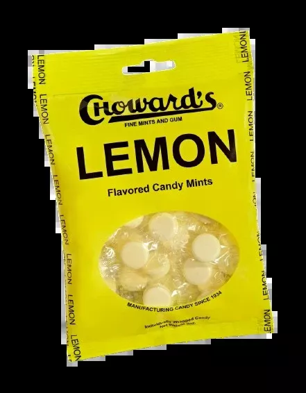 c howard’s lemon wrapped candy mints 3 oz. bag