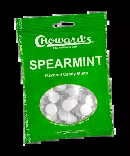 c howard’s spearmint wrapped candy mints 3 oz. bag