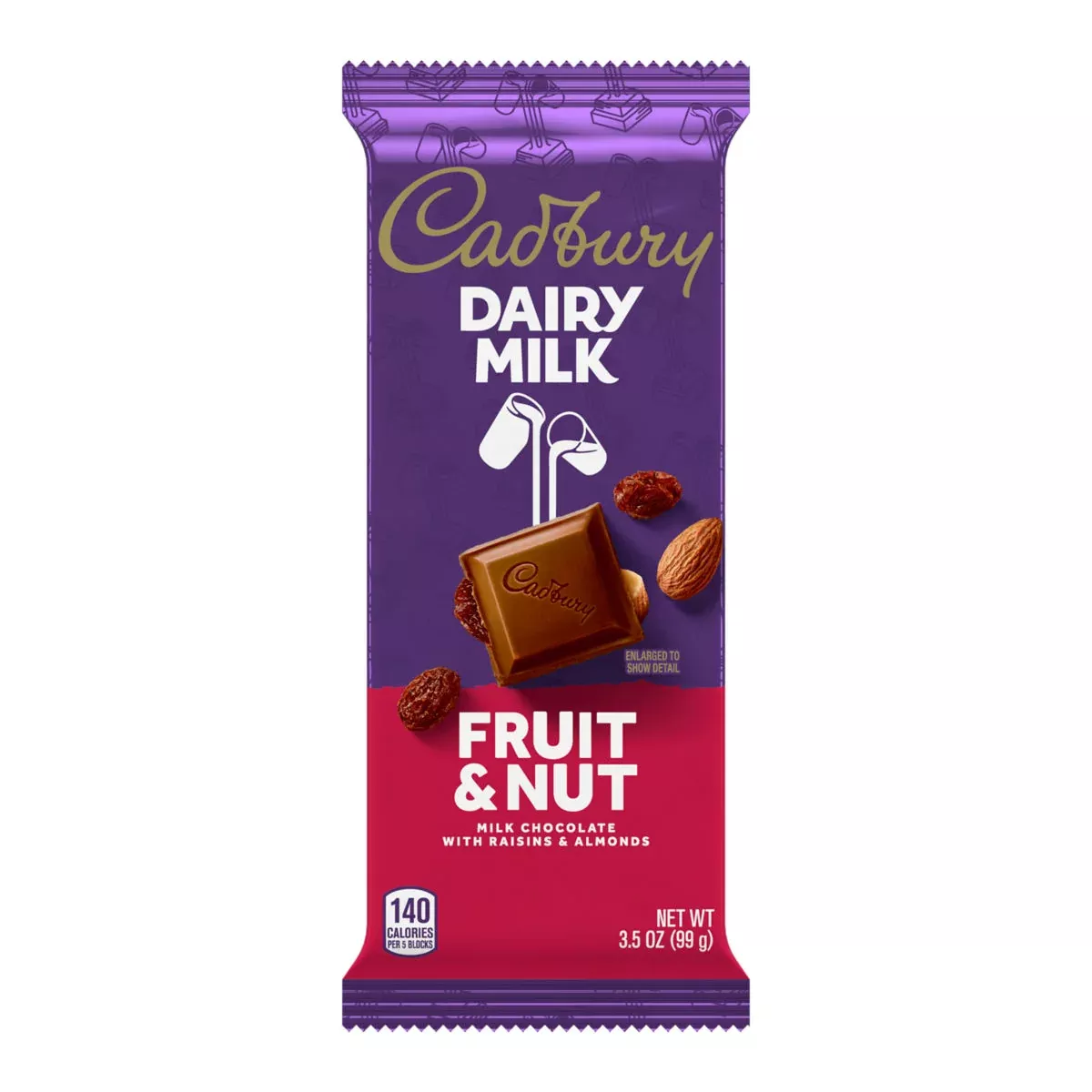 Cadbury Dairy Milk Chocolate Fruit and Nut 3.5oz bar