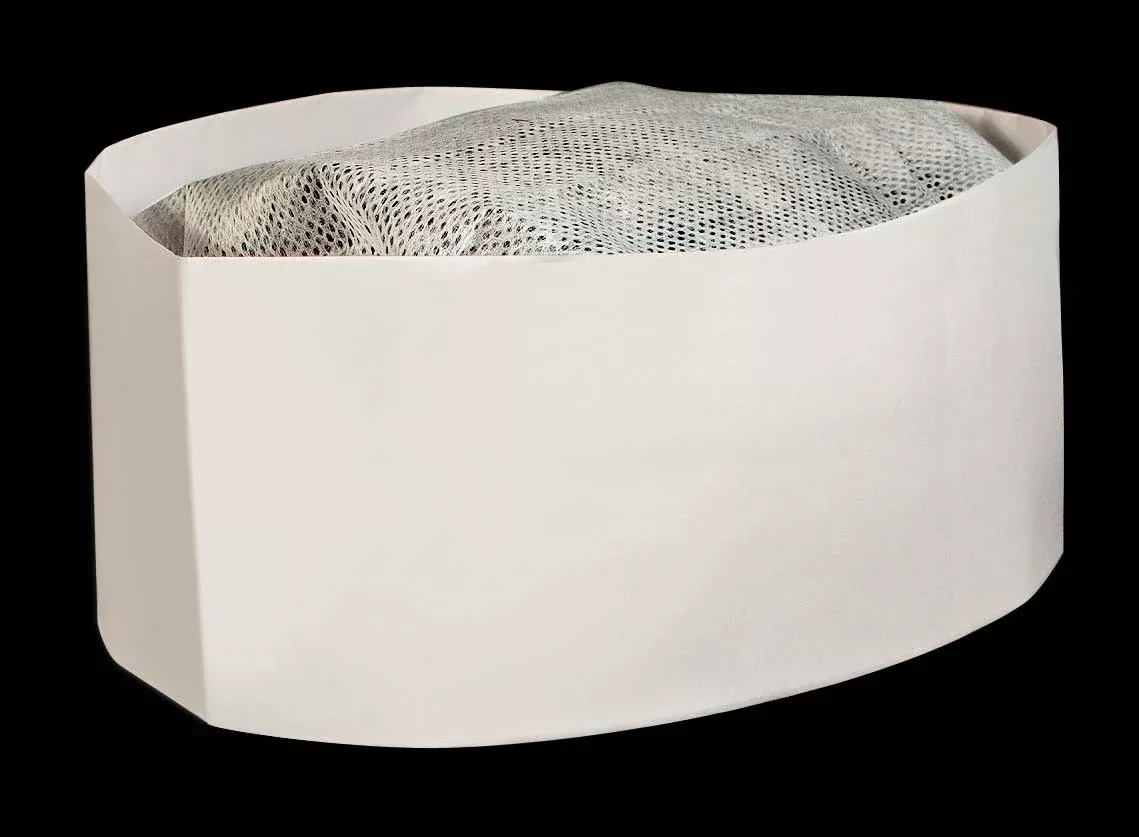 Cellucap Manufacturing Cellucap Low Profile White Overseas Cap 10 - 100 - 100 Each - 1000 Per Case